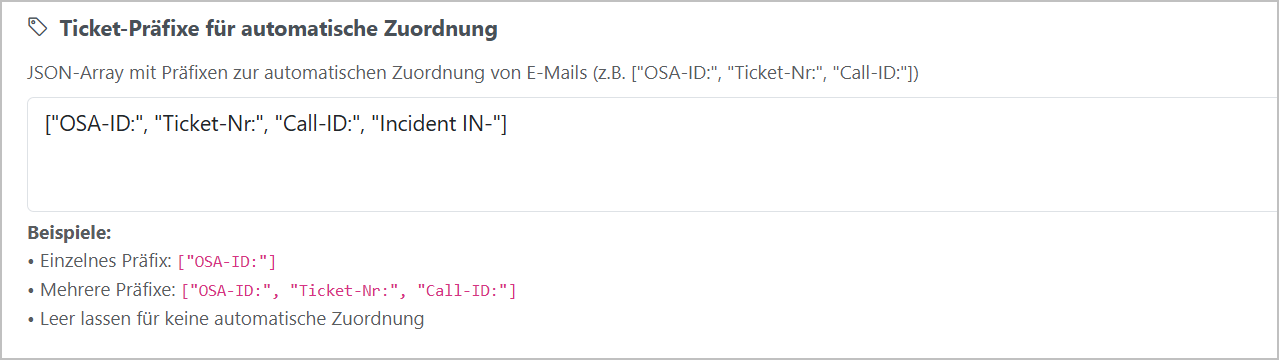 Ticketpräfixe