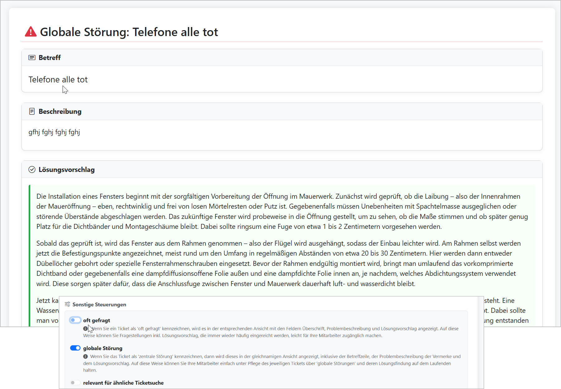 Globale Störungen