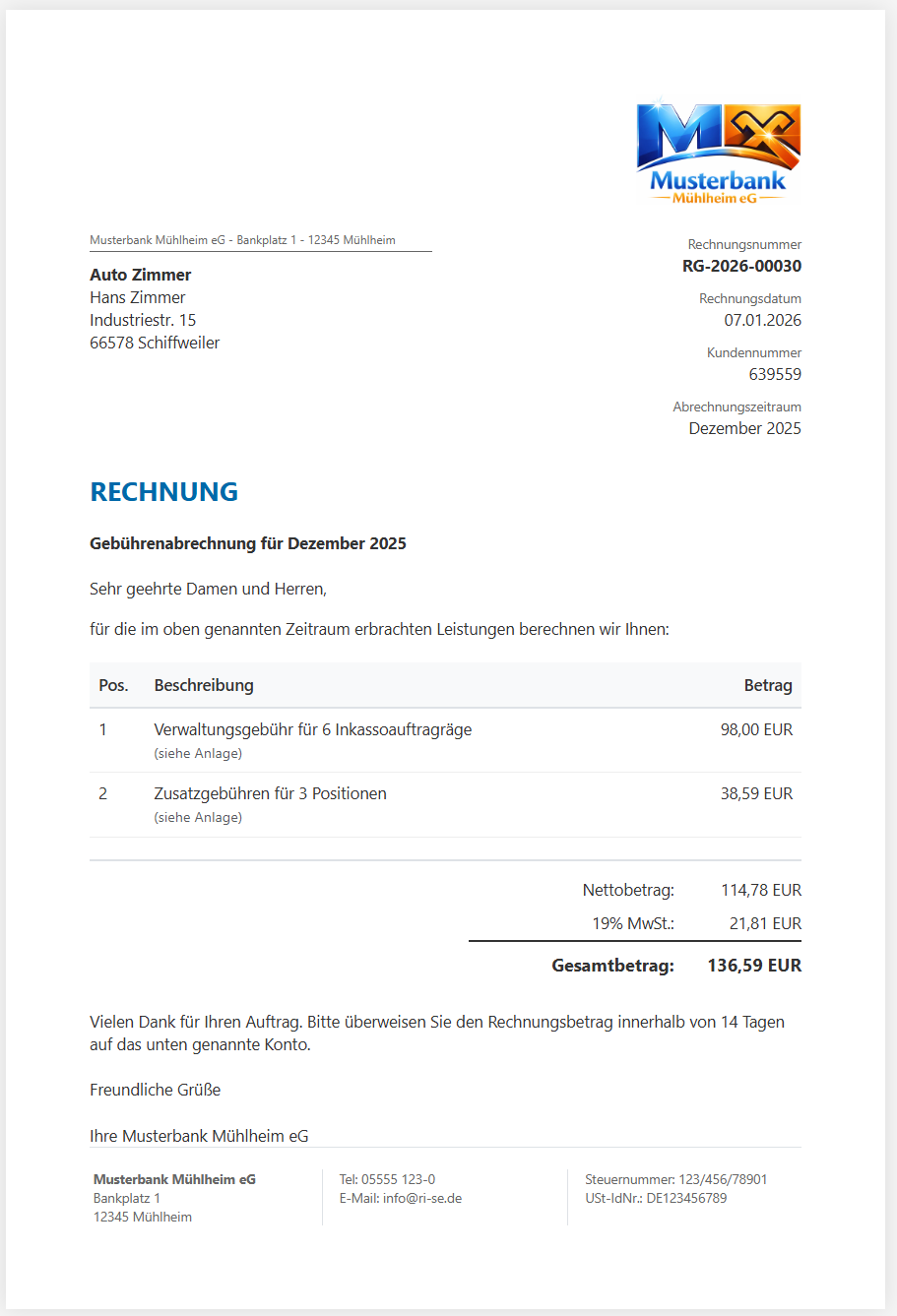 Vollständiges Rechnungssystem