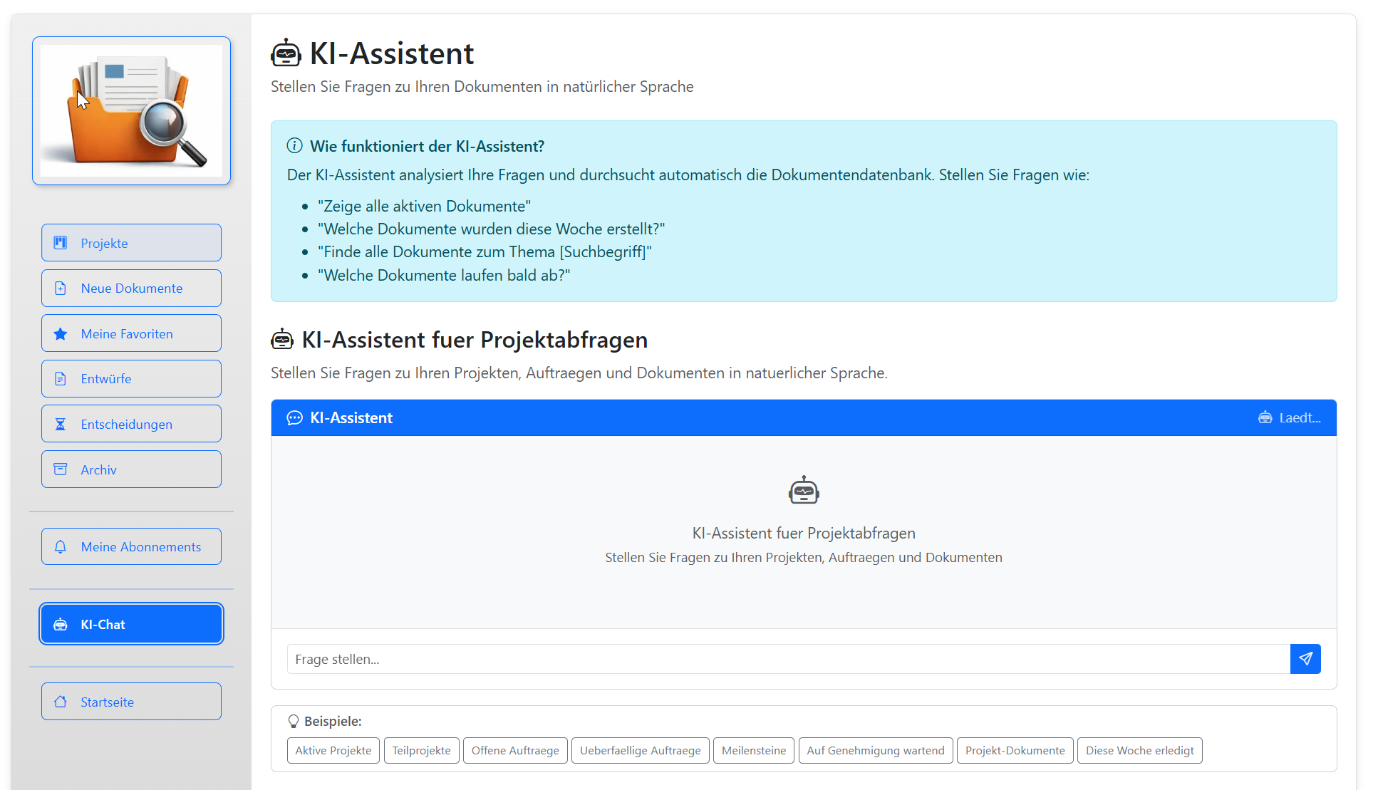 KI-Assistent und Audio-Transkribierung